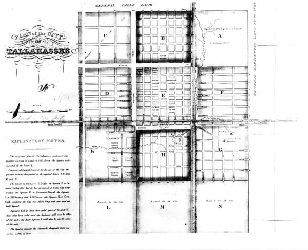 A Plan of the City of Tallahassee, ca. 1829. 
