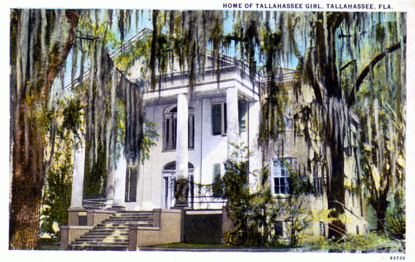 "Home of Tallahassee Girl" postcard, ca. 1930.
