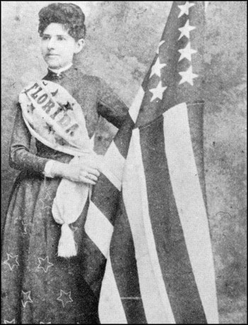 United States flag made from silk cultivated at The Grove, 1885.