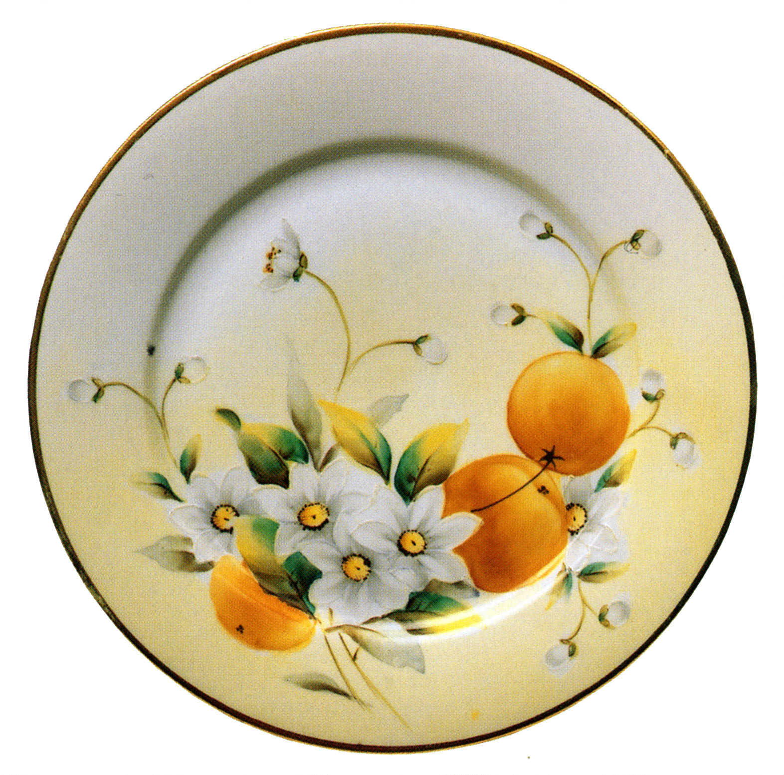 Porcelain Plate Painted by Reinette Long Hunt, ca. 1930.