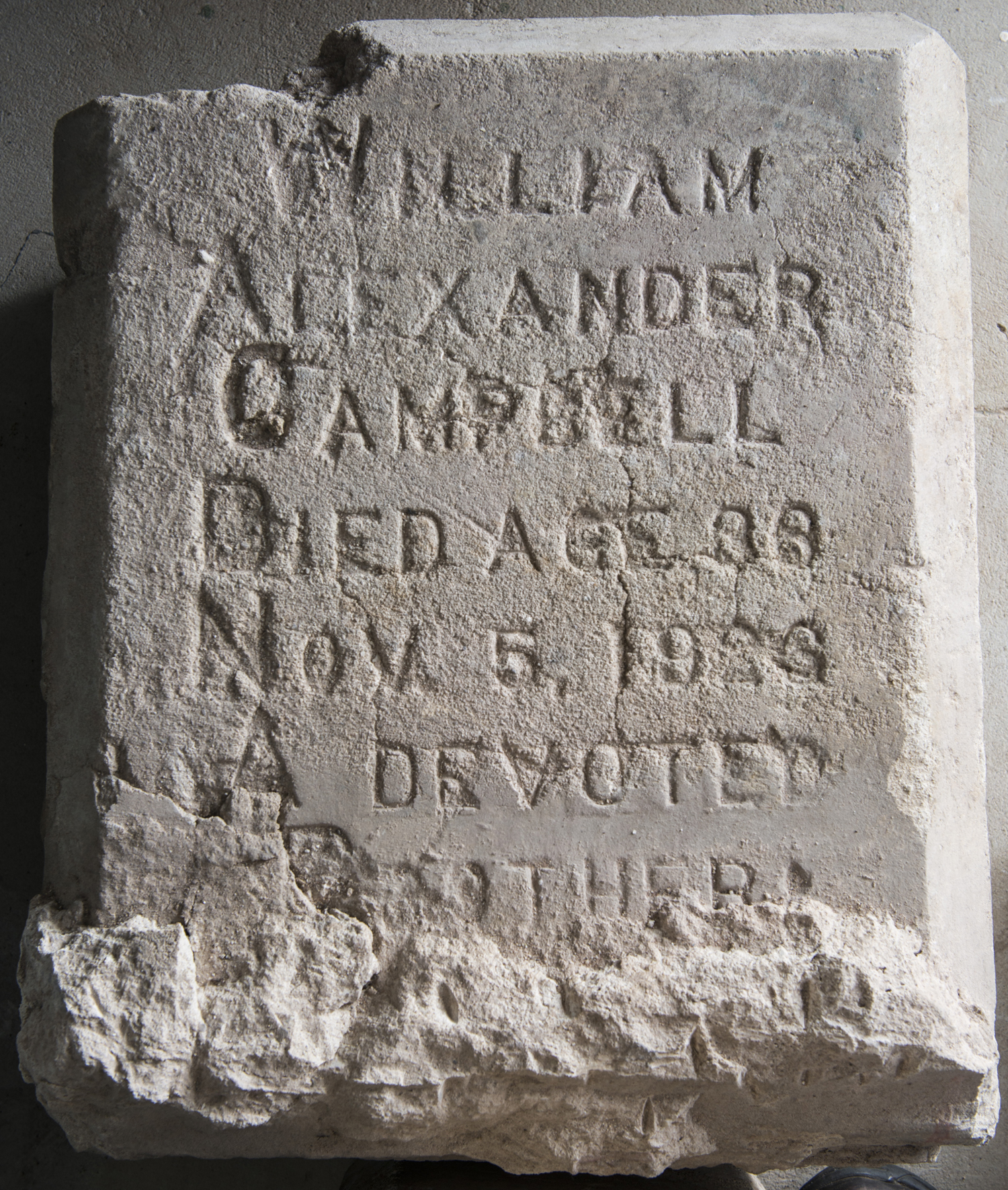 Headstone of William Alexander Campbell